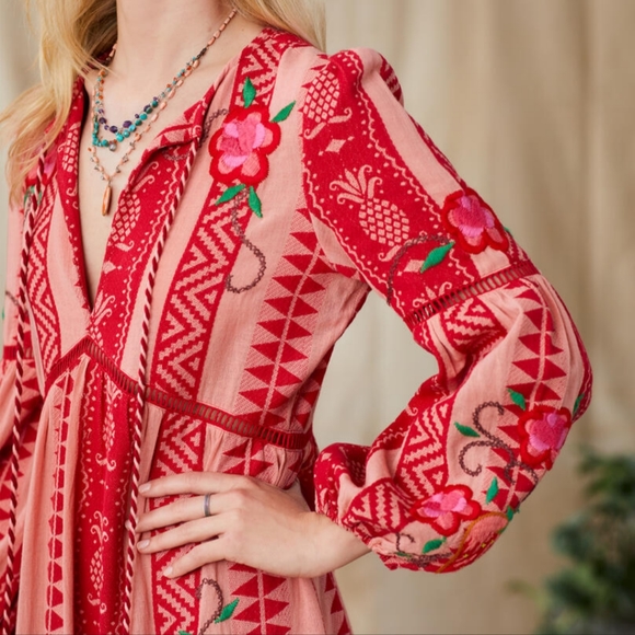 NWT Anthropologie Farm Rio Jaquard Orchard Maxi Dress - Medium - Picture 4 of 6